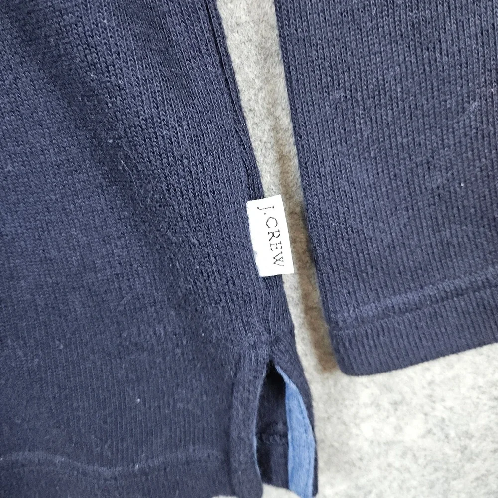 J Crew Men's Blue & Black Sweater Size M 100% Cotton Preppy Warm‎ Winter Church
